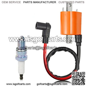 Ignition Coil & Spark Plug For Yamaha Gas Golf Cart G2 G5 G8 G9 G11 G14 1985-1996 OEM:J38-82310-20-00