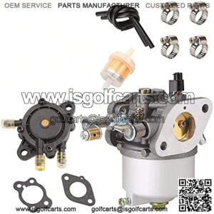 Golf Cart Carburetor Fuel Pump Kit for EZGO TXT Medalist Marathon 1991-up 4-Cycle with 295cc Engines, Replace OEM 72840-G01 26645-G01 72558-G02 26726-G01 26727-G01 603901 17553
