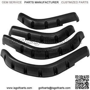 Golf Cart Front Rear Fender Flares for Yamaha G14, G16, G19, G22, with Metal Hardware, Set of 4