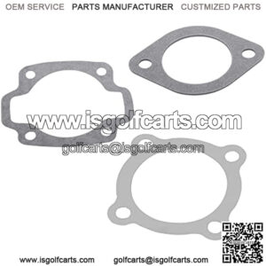 Cylinder Base Gasket Kit Replacement Fit for Harley Davidson Golf Cart 1963-1981 Top End Cylinder Head Exhaust Gasket Set 3pcs