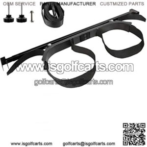 Golf Cart Bag Holder Bracket Attachment for Rear Seat - Fits EZGO Club Car Yamaha - No Drilling Required/Easy Disassemble Design/Steel Frame Bracket - More Sturdy