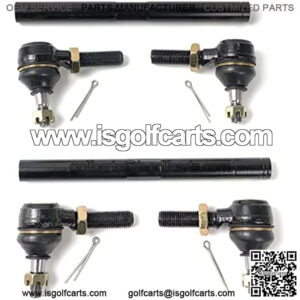 2x Golf Steering Tie Rod End Assembly with Shaft, Replacement # 70074-G01 70074-G02 For EZGO TXT Medalist Golf Cart 1994-2000
