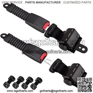Golf Cart Seat Belts Retractable 47.64" Universal Seat Belts for Golf Cart EZGO TXT RXV, Yamaha, Club Car, UTV, ATV(2 Sets)