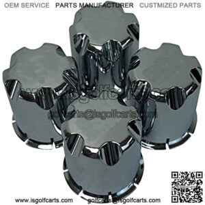 Golf Cart UTV ATV Wheel Rim 'HD' Chrome Center Caps (Set of 4)