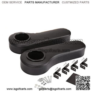 Golf Cart Armrest for Golf Cart Rear Seat kit,Arm Rest with Cup Holder for Club Car/EzGo/Yamaha Drilling Required or No Drilling Required Kits Include