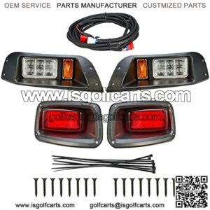 TXT Light Kit Golf Cart TXT Headlights Kit Compatible with EZGO TXT Led Light 1996-2013 Gas and Electric with Installation Instruction