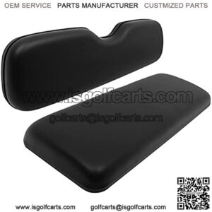 Rear Replacement Cushions for Golf Cart Rear Seat, Golf Cart Cushion Back Seat for EZGO TXT RXV ST for ST Sport for Valor Models for Club Car, Rear, Black