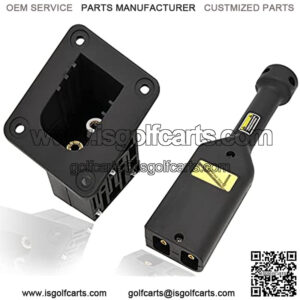 36V Powerwise Charger Receptacle and Handle Plug??Charger Handle Plug Socket Compatible with EZGO Medalist TXT 1996 Up Golf Carts Replaces Part Number 73345-G01??73063-G01