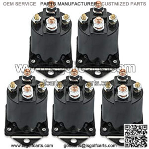 5Pcs 36v golf cart solenoid 4 Terminals Solenoids Compatible with 1976-1998 Club Car DS Golf Cart,Replace# 8016