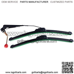 UTV Hand Operated Windshield Wiper Compatible with Polaris Ranger RZR Can Am Kawasaki Honda Pioneer Golf Cart Manual Windshield Wiper Blades Assembly Windshield Kit Instruction Included