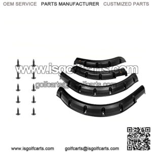 Golf Cart Fender Flares Contains 2 Front and 2 Rear for EZGO TXT RXV/Club Car DS Precedent/Yamaha G29 with Metal Hardware