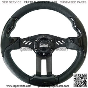 Golf Cart Steering Wheel for EZGO Club Car and Yamaha Black1