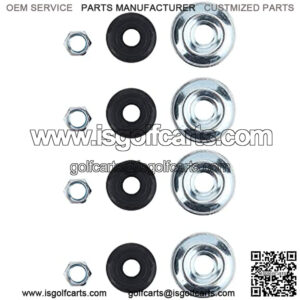 Golf Cart Shock Absorber Cushion Bushing Kit for Club Car DS, EZGO TXT Marathon 1989-up and Precedent 1982-Up, OEM# 1011415 10194G1 10435G1