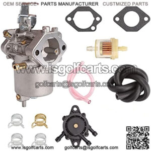 Golf Cart Carburetor Fuel Pump Kit for 1998-UP Club Car DS Precedent Turf Carryall FE290 Kawasaki Engines Carb 101805601 101905601 17561 1016438 1016439 1016440 1016441 1016478