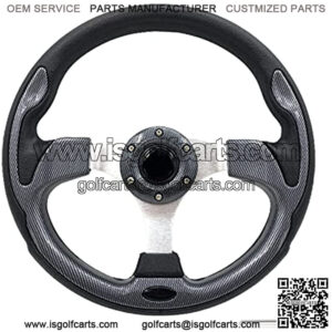 12.5 Inch Golf Cart Steering Wheel Carbon Fiber For Golf Cart Club Car DS & Precedent, EZGO TXT/RXV Yamaha Steering Wheel
