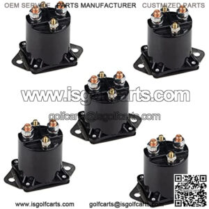 Compatible with 36V 4 Terminals Solenoid for Club Car DS Golf Cart 1976-1998 Replacement for OEM# 8016 Set of 5