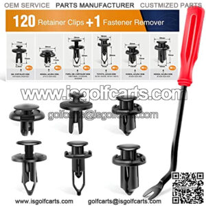GRC-30 120PCS Car Retainer 6.3mm 8mm 9mm 10mm Expansion Screws Replacement Kit Bumper Push Rivet Clips, 1PC Fastener Remover
