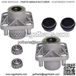 2PK Golf Cart Front Wheel Hub Kits Bearings Seals Fits for Club Car 1982-2002
