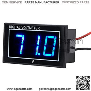 Waterproof Battery Monitor 12V 24V 36V 48V 60V 72V ,Golf cart LED Digital Volt Meter Battery Meter Gauge Voltage Display DC5-130V Apply to Golf Cart Car EZGO Yamaha, Cars, Boats Voltage Monitor