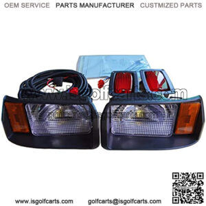 Golf cart Club Car light | DS OEM Style light | Factory size lights for For Club Car DS Gas & Electric golf carts (1993 & up) PN#101988002 101988001 (Headlight&Taillight Kit with Wires)