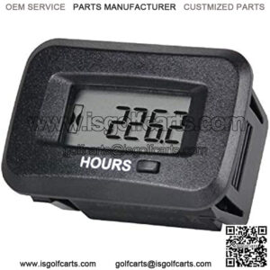LCD Digital Hour Meter,AC/DC 5V to 277V,Maintenance Reminder for Zero Turn Lawn Mower Tractor Generator Golf cart Scrubber Marine ATV Motor Compressor and Gas Powered Device
