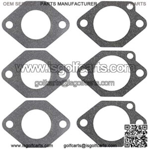 6pcs Carburetor Gasket Compatible for Kawasaki FE290 FE350 Engine Golf Cart Gas Club Car Carb DS & Precedent Turf Carryall