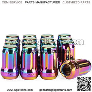 Golf Cart Chrome Wheel Lug Nuts 1/2"-20 for EZGO Club Car (16 Pack)