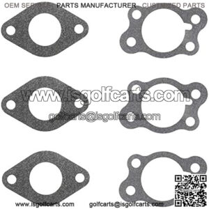 6 Pcs Carburetor Gasket Compatible for EZGO Gas Golf Cart 295cc 350cc 4-Cycle Robin Engine Marathon Medalist TXT Freedom ST Sport ST350 MPT Workhorse 800 875 1200 Club Clays Car Shuttle