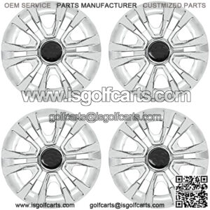 Golf Cart Wheel Covers Hub Caps 8 inch for EZGO Club Car Yamaha,Most Golf Carts (Set of 4)