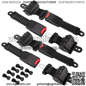 Golf Cart Seat Belts Retractable 47.64" Universal Seat Belts for Golf Cart Golf Cart Seat Belts Retractable 47.64" Universal Seat Belts for Golf Cart EZGO TXT RXV, Yamaha, Club Car, UTV, ATV(4 Set)