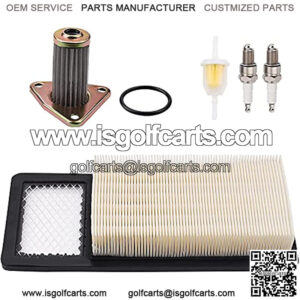 72368G01 Air Filter Replacement for EZGO TXT Medalist 4 Cycle 295cc / 350cc Golf Cart 1994-2005 with 26591G01 Oil Filter Fuel Filter Spark Plug Kit