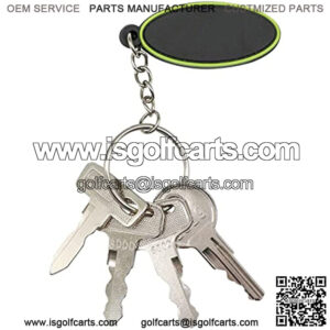 Golf Cart Keys Set (4PCS) for EZGO, Yamaha, Club Car, OEM#1012505 17063-G1 JU2-H2511-00 JU6-H2511-10