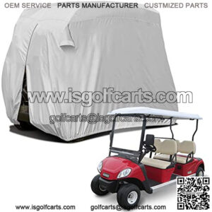 4 Passenger Waterproof Golf Cart Cover Roof 80" L, Fits EZ GO, Club Car Yamaha, Dustproof Durable (Silver)