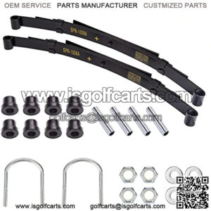 Golf Cart Heavy Duty Rear 4-Leaf Spring Kit with Bushings & Sleeves for Club Car DS Golf Cart