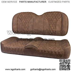 FS2 Custom Golf Cart Front Seat for EZGO TXT - [1995-Up] - Brown Base - Double Diamond Pattern