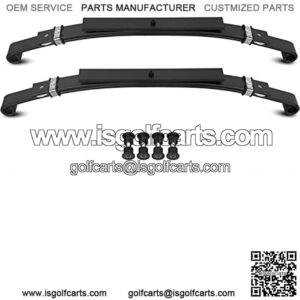 Rear Leaf Springs Compatible With Club Car DS Golf Cart 1981-Up Heavy Duty 3 Leafs with Bushings and Sleeves/Set of 2