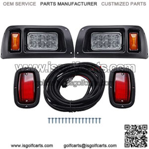 LED Headlight & Tail Light Fit For Compatible With Club Car DS Golf Carts (1993 & up) 12V