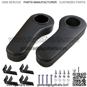 Golf Cart Armrest with Cup Holder for EZGO Club Car Yamaha and Most Other Cart Models - No Drilling Required/Upgrade Support Frame/More Sturdy-Just Only Fit 1.0" Square Tube Frame