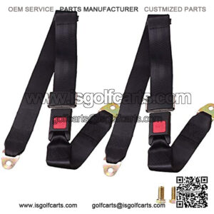 Heart Horse Universal Seat Belt 2 Point Seat Belt Adjustable Lap Strap Buckle for Club Golf Cart,Truck,Go Kart, Van, VR,UTV and Buggies (2 Pack)