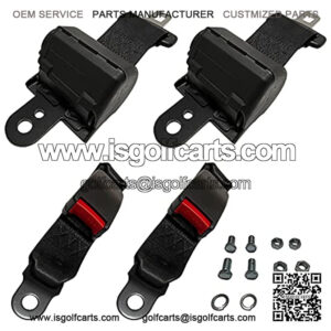 Universal Golf Cart Seat Belts Kit Compatible with TXT&RXV, and Club Car DS,42" Seat Belts kit (Set of 2) 2