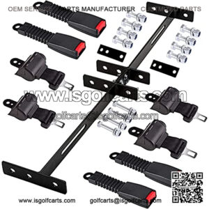 Golf Cart 42" Seat Belts with Belt Bracket Kit for Yamaha Club Car Precedent TXT RXV