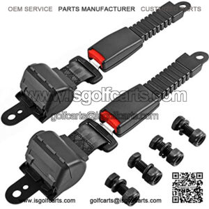 Golf Cart Seat Belts Kit Universal Golf Cart Belt Kit Front Rear for EZGO, Yamaha, Club Car, Go Kart, UTV-Set of 2