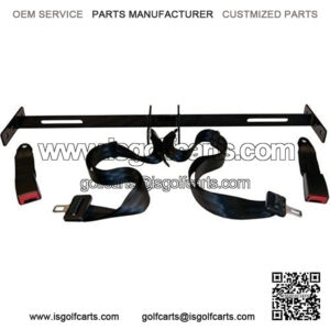 Club Car, EZGO, Yamaha Golf Cart Seat Belt Bracket w/2 Lap Belt Seat Belts
