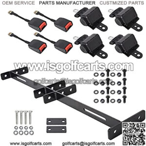 4 Seat Belt Bracket Kit Replacement for Yamaha Club Car Golf Cart
