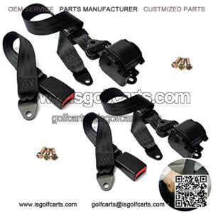 3 Point Universal Car safety belt Adjustable safety strap for Club Golf Cart,Truck,Go Kart, Van, VR,UTV 2 Sets