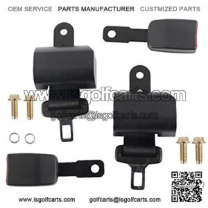 Golf Cart Seat Belts Kit for Golf Carts ?? E-ZGO T?? Yamaha and Club Car Go Kart, UTV, and Bus - Black (Pack of 2)