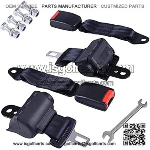 2 Pcs Golf Cart Seat Keep Inside The cart! Lap Belts Universal 42" for EZGO/Yamaha/Club Car??Soft belt socket??Replace Car Parts