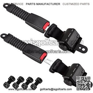 Golf Cart Seat Belts Retractable 47.64" Universal Seat Belts for Golf Cart EZGO TXT RXV, Yamaha, Club Car, Go Kart, UTV, ATV(2 Sets)