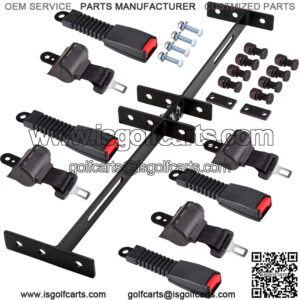 EZGO clubcar yamaha golf cart seat belt kit 4 people (2+2) retractable front and rear