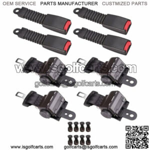Golf Cart Seat Belts Lap Set Retractable For EZGO/Yamaha/Club Car 4 Sets